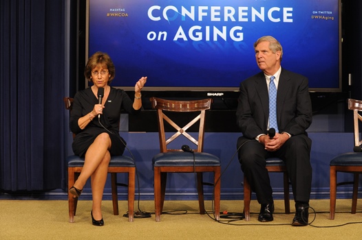 Ellie Hollander with Sec. Vilsack