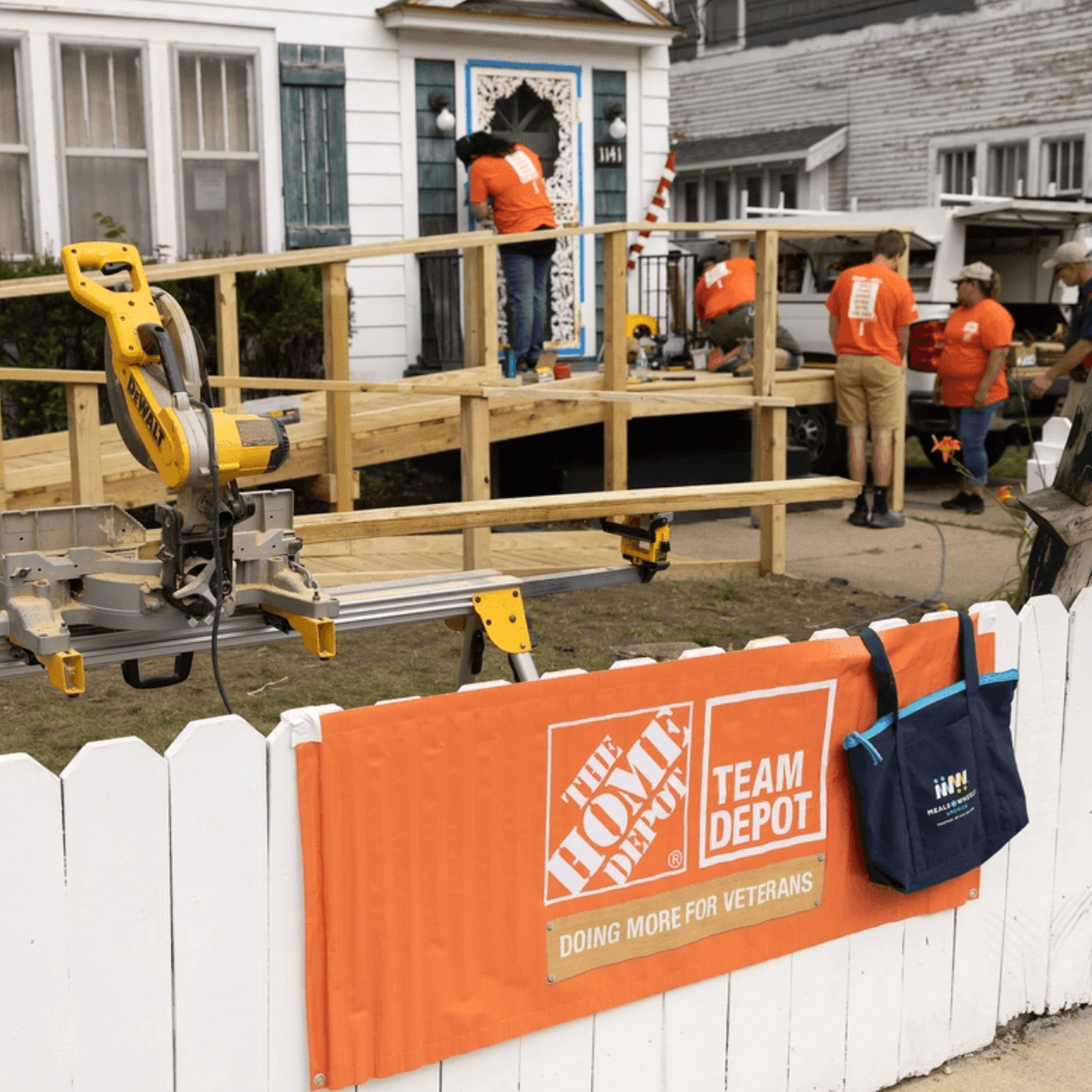 Home Depot Volunteers Cobranded Action Shot at Senior Home
