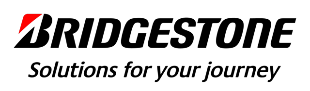 Bridgestone logo written in black and red: Bridgestone solutions for your journey