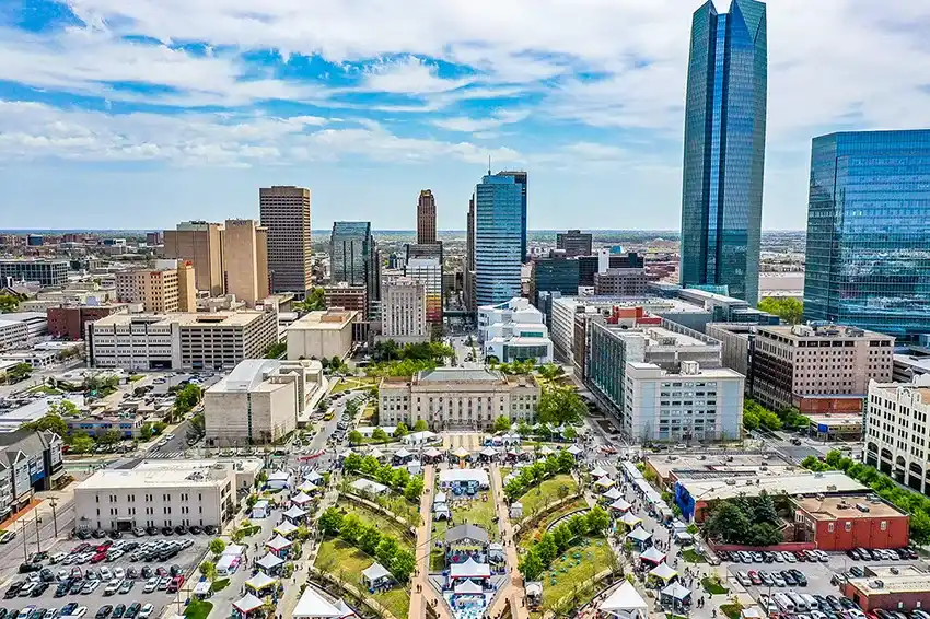 Oklahoma City Skyline on sunny day