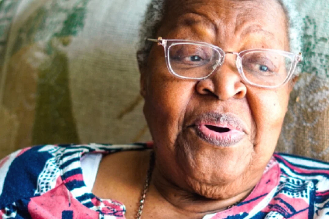 Black female senior Ella Stewart.