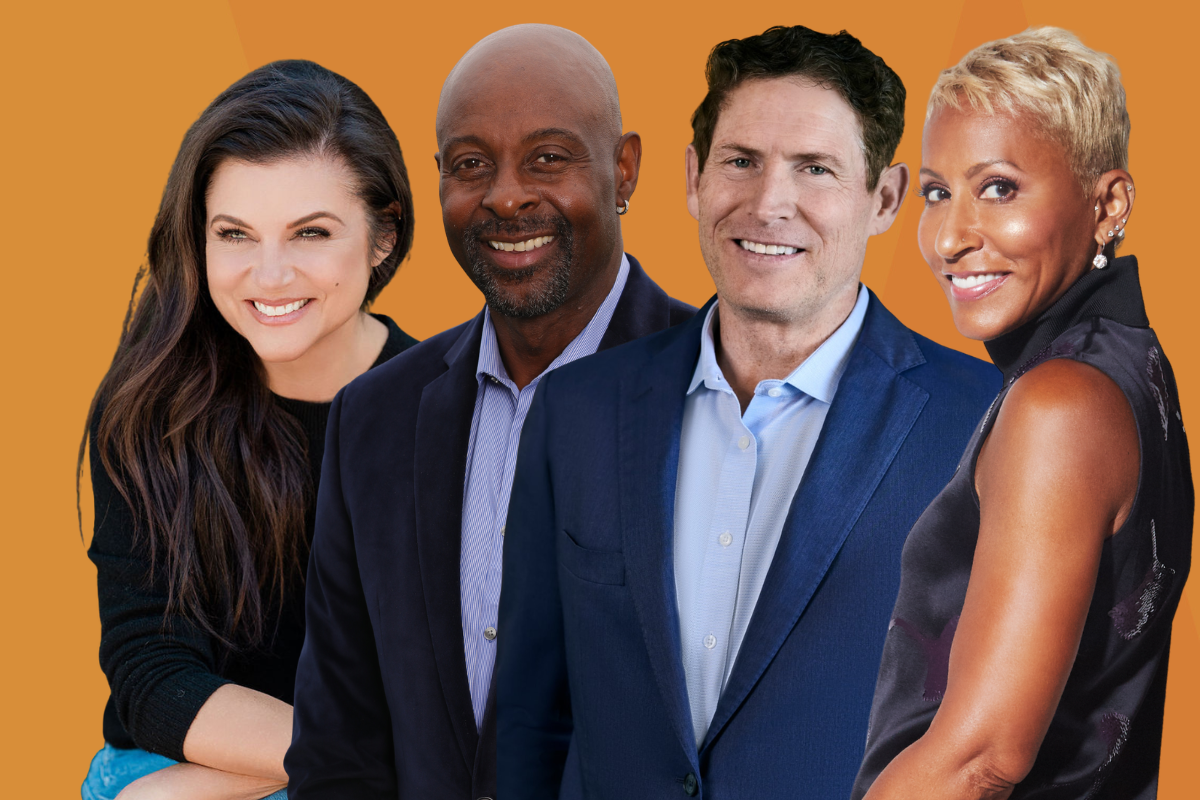 Tiffani Thiessen, Jerry Rice, Steve Young, and Adrienne Banfield Norris (Gammy)